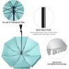 imageG4Free UPF 50 Universal Clamp On Umbrella Adjustable Outdoor UV Protection Beach Chair Umbrella for Strollers Wheelchairs Patio Chairs and Golf CartsLake Blue