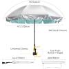 imageG4Free UPF 50 Universal Clamp On Umbrella Adjustable Outdoor UV Protection Beach Chair Umbrella for Strollers Wheelchairs Patio Chairs and Golf CartsLake Blue