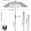 imageG4Free Vented UV GolfBeach Umbrella 68quot Arc Auto Open Oversize Extra Large Windproof Sun Shade Rain UmbrellasSilverBlue