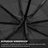imageG4Free Windproof Travel Umbrellas for Rain 46inch Double Canopy Automatic Compact Umbrella with Strong Fiberglass Frame and Windproof CableBlack