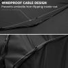 imageG4Free Windproof Travel Umbrellas for Rain 46inch Double Canopy Automatic Compact Umbrella with Strong Fiberglass Frame and Windproof CableBlack