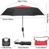 imageG4Free Windproof Travel Umbrellas for Rain 46inch Double Canopy Automatic Compact Umbrella with Strong Fiberglass Frame and Windproof CableBlackRed