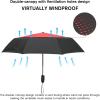 imageG4Free Windproof Travel Umbrellas for Rain 46inch Double Canopy Automatic Compact Umbrella with Strong Fiberglass Frame and Windproof CableBlackRed