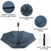 imageG4Free Windproof Travel Umbrellas for Rain 46inch Double Canopy Automatic Compact Umbrella with Strong Fiberglass Frame and Windproof CableNavy Blue