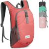 imageG4Free 10L Hiking Backpack Lightweight Small Hiking Daypack Small Outdoor Travel Foldable Shoulder BagLight Coral