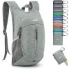 imageG4Free 10L Hiking Backpack Small Travel Hiking Daypack Lightweight Packable Backpack Casual Foldable Shoulder BagGrey