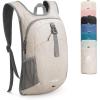 imageG4Free 12L Hiking Backpack Lightweight Small Hiking Daypack for Outdoor Travel Mini Foldable Shoulder BagIvorypolyester