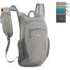 imageG4Free 15L Hiking Daypack Lightweight Travel Backpack Packable Outdoor Casual Foldable Shoulder Bag BlackGrey