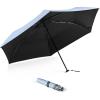 imageG4Free 43 Inch Mini Travel Umbrella Compact Ultralight UPF 50 UV Protection Carbon Fiber Super Slim Small Umbrella Weighs Only 4 ozBlackoutPlaid Blue