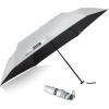 imageG4Free 43 Inch Mini Travel Umbrella Compact Ultralight UPF 50 UV Protection Carbon Fiber Super Slim Small Umbrella Weighs Only 4 ozUV SilverBlack