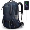 imageG4Free 50L Hiking Backpack Waterproof Daypack Outdoor Camping Climbing Backpack with Rain Cover for Men WomenDark Blue