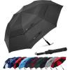 imageG4Free 62 Inch Portable Golf Umbrella Large Oversize Double Canopy Vented Windproof Waterproof Automatic Open Stick Umbrellas for Men and WomenWine RedBlack