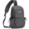 imageG4Free Canvas Sling Bag Crossbody Backpack Shoulder Bag for Men Women with Antitheft Pocket ampamp USB Charge PortDark Grey