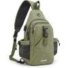 imageG4Free Canvas Sling Bag Crossbody Backpack with USB Charging Port ampamp RFID Blocking Hiking Daypack Chest Bag for Women MenArmy Green