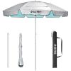 imageG4Free Heavy Duty Beach Umbrella for Sand UPF 50 UV Protection Sun Shelter Double Canopy with Air Vent and Push Button Tilt 65 ft Portable Parasols with Carry Bag for Outdoor Patio PoolLake Blue