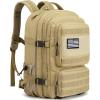 imageG4Free Large Military Tactical Backpack for Men 3 Day Pack Molle Backpack Army Rucksack for Hiking Camping Travel BlackKhaki