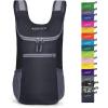 imageG4Free Lightweight Packable Hiking Backpack for Men Women Small Hiking Daypacks Foldable Shoulder Pack Casual Outdoor Bag 11LBlack