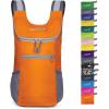 imageG4Free Lightweight Packable Hiking Backpack for Men Women Small Hiking Daypacks Foldable Shoulder Pack Casual Outdoor Bag 11LOrange
