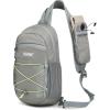 imageG4Free Sling Bag Backpack RFID Blocking Crossbody with Front Pocket Hiking Daypack Outdoor Chest Bag for Women MenGrey
