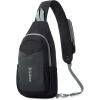 imageG4Free Sling Bag Casual Chest Shoulder Handbag Crossbody Backpack for Men with Front Pocket BlackBlack