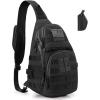 imageG4Free Tactical EDC Sling Backpack Military Rover Shoulder Sling Bag Pack with Pistol Holster for Concealed CarryBlack