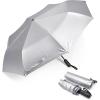 imageG4Free UPF 50 UV Protection Large Travel Umbrella 46 Inch Double Layer Auto Open Close Windproof Sun Blocking UmbrellaBlue