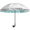 imageG4Free UPF 50 Universal Clamp On Umbrella Adjustable Outdoor UV Protection Beach Chair Umbrella for Strollers Wheelchairs Patio Chairs and Golf CartsLake Blue