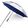 imageG4Free Vented UV GolfBeach Umbrella 68quot Arc Auto Open Oversize Extra Large Windproof Sun Shade Rain UmbrellasSilverBlue