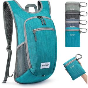 imageG4Free 10L15L Hiking Backpack Lightweight Packable Hiking Daypack Small Travel Outdoor Foldable Shoulder BagTeal Blue