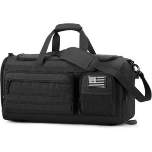 imageG4Free 3in1 Travel Duffle Bag for Men and Women 50L Large Gym Sports Bags Tactical Military Duffle Backpack with Shoes Compartment and Wet Pocket BlackBlack