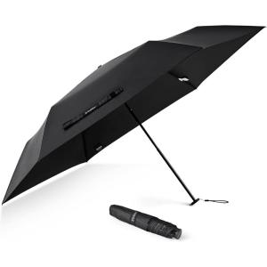 imageG4Free 43 Inch Mini Travel Umbrella Compact Ultralight UPF 50 UV Protection Carbon Fiber Super Slim Small Umbrella Weighs Only 4 ozBlackoutPlaid Black