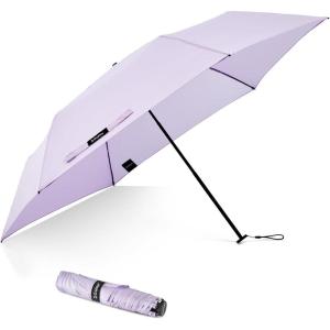 imageG4Free 43 Inch Mini Travel Umbrella Compact Ultralight UPF 50 UV Protection Carbon Fiber Super Slim Small Umbrella Weighs Only 4 ozUltraLight Light Purple