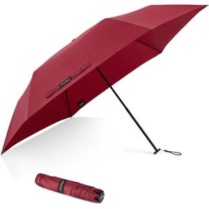 imageG4Free 43 Inch Mini Travel Umbrella Compact Ultralight UPF 50 UV Protection Carbon Fiber Super Slim Small Umbrella Weighs Only 4 ozUltraLight Wine Red