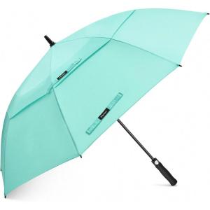 imageG4Free 47546268 Inch Automatic Open Golf Umbrella Oversize Extra Large Double Canopy Vented Windproof Waterproof Stick UmbrellasLake Blue