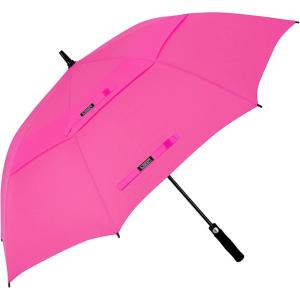imageG4Free 47546268 Inch Automatic Open Golf Umbrella Oversize Extra Large Double Canopy Vented Windproof Waterproof Stick UmbrellasPink