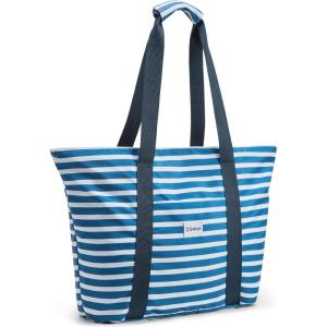 imageG4Free Beach Bag Waterproof Beach Bags for Women Personalized Strap Tote Bag for Women Birthday GiftsDeep Blue Stripe