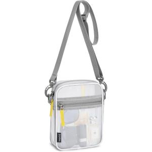 imageG4Free Clear Bag Stadium Approved Clear Sling Mesh Bag for Women Men Crossbody for Concerts Sports Events FestivalsWhite