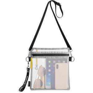 imageG4Free Clear Sling Bag Clear Crossbody Mesh Purses for Women Transparent Lightweight Chest BagDstyle