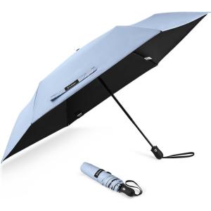 imageG4Free Mini Ultralight Umbrella UPF 50 UV Protection Compact Lightweight Travel Umbrella Super Slim Small Portable Automatic Open and Close40 InchBlackoutPlaid Blue