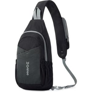imageG4Free Sling Bag Casual Chest Shoulder Handbag Crossbody Backpack for Men with Front Pocket BlackBlack