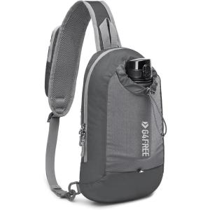 imageG4Free Sling Bag RFID Blocking Lightweight Crossbody Backpack Chest Shoulder Bag for Travel Sports Running HikingDark Grey