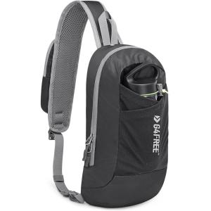 imageG4Free Sling Bag RFID Blocking Lightweight Crossbody Backpack Chest Shoulder Bag for Travel Sports RunningBlack