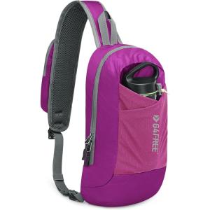 imageG4Free Sling Bag RFID Blocking Lightweight Crossbody Backpack Chest Shoulder Bag for Travel Sports RunningPurple