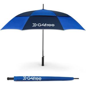 imageG4Free Strongest Golf Umbrella with Full Carbon Fiber Wellconstructed ampamp Super Lightweight ampamp Windproof Double Vented Mesh Canopy Large 62 Inch Oversized Stick Umbrellas for Rain Sun Automatic OpenNavyRoyal Blue