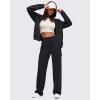 imageG4Free Smoofit Modal Soft Womens Full Zip Hoodies Loose Fit Casual Jackets with PocketsBlack