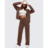 imageG4Free Smoofit Modal Soft Womens Full Zip Hoodies Loose Fit Casual Jackets with PocketsDark Coffee