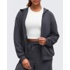 imageG4Free Smoofit Modal Soft Womens Full Zip Hoodies Loose Fit Casual Jackets with PocketsDark Gray