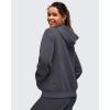 imageG4Free Smoofit Modal Soft Womens Full Zip Hoodies Loose Fit Casual Jackets with PocketsDark Gray