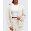 imageG4Free Smoofit Modal Soft Womens Full Zip Hoodies Loose Fit Casual Jackets with PocketsIvory