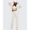imageG4Free Smoofit Modal Soft Womens Full Zip Hoodies Loose Fit Casual Jackets with PocketsIvory